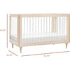 Lolly 3-in-1 Convertible Crib with Toddler Bed Conversion Kit, Washed Natural/Acrylic - Cribs - 10