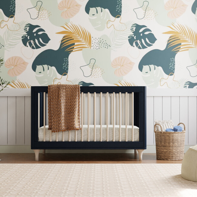 Lolly 3-in-1 Convertible Crib with Toddler Bed Conversion Kit, Navy - Cribs - 2