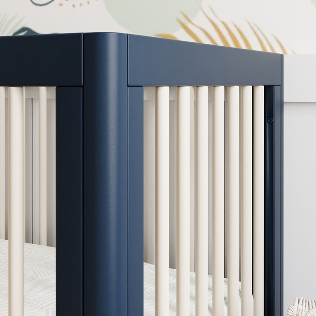 Lolly 3-in-1 Convertible Crib with Toddler Bed Conversion Kit, Navy - Cribs - 4