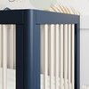 Lolly 3-in-1 Convertible Crib with Toddler Bed Conversion Kit, Navy - Cribs - 4