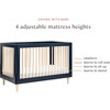 Lolly 3-in-1 Convertible Crib with Toddler Bed Conversion Kit, Navy - Cribs - 8