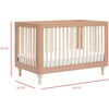 Lolly 3-in-1 Convertible Crib w/ Toddler Bed Conversion, Canyon/Washed Natural - Cribs - 10