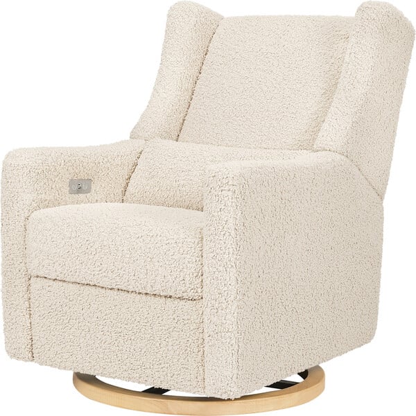 Kiwi Electronic Recliner & Swivel Glider With Usb Port, Almond Teddy 