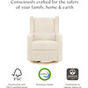 Kiwi Electronic Recliner & Swivel Glider With USB Port, Almond Teddy Loop & Light Wood Base - Nursery Chairs - 7