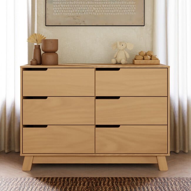 Hudson 6-Drawer Assembled Double Dresser, Honey - Dressers - 2