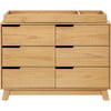 Hudson 6-Drawer Assembled Double Dresser, Honey - Dressers - 5