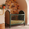 Bondi Cane 3-in-1 Convertible Crib, Forest Green & Natural Cane - Cribs - 2