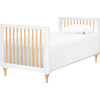 Lolly 4-in-1 Convertible Mini Crib and Twin Bed with Toddler Bed Conversion Kit,  White / Natural - Cribs - 7