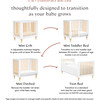 Lolly 4-in-1 Convertible Mini Crib and Twin Bed with Toddler Bed Conversion Kit,  White / Natural - Cribs - 11