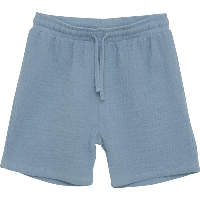 Soft Muslin Cotton Shorts, Citadel Blue
