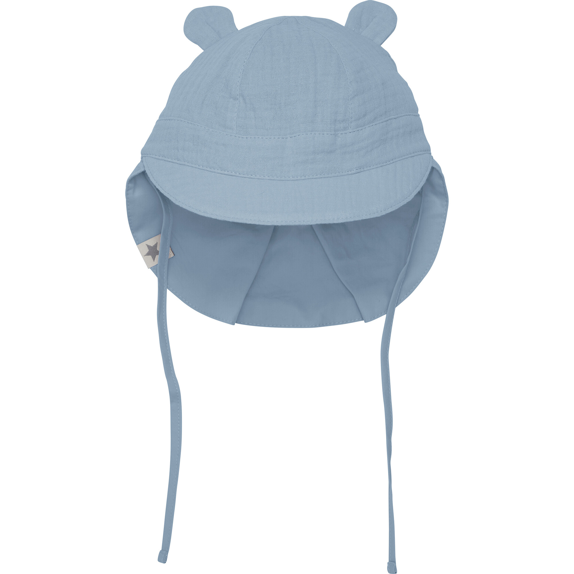 Muslin Cotton Small Ear Summer Hat, Citadel Blue - Hats - 1
