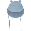 Muslin Cotton Small Ear Summer Hat, Citadel Blue - Hats - 1 - thumbnail