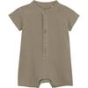 Muslin Cotton Short Sleeve Playsuit, Silver Sage - Rompers - 1 - thumbnail