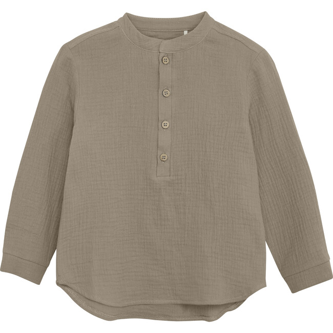 Muslin Cotton Long Sleeve Shirt, Silver Sage