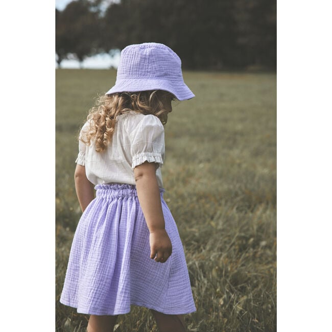 Muslin Cotton Bucket Hat, Orchid Petal - Hats - 2