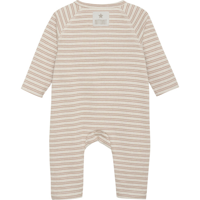 Long Sleeve Soft Playsuit, Mahogany Rose - Onesies - 3