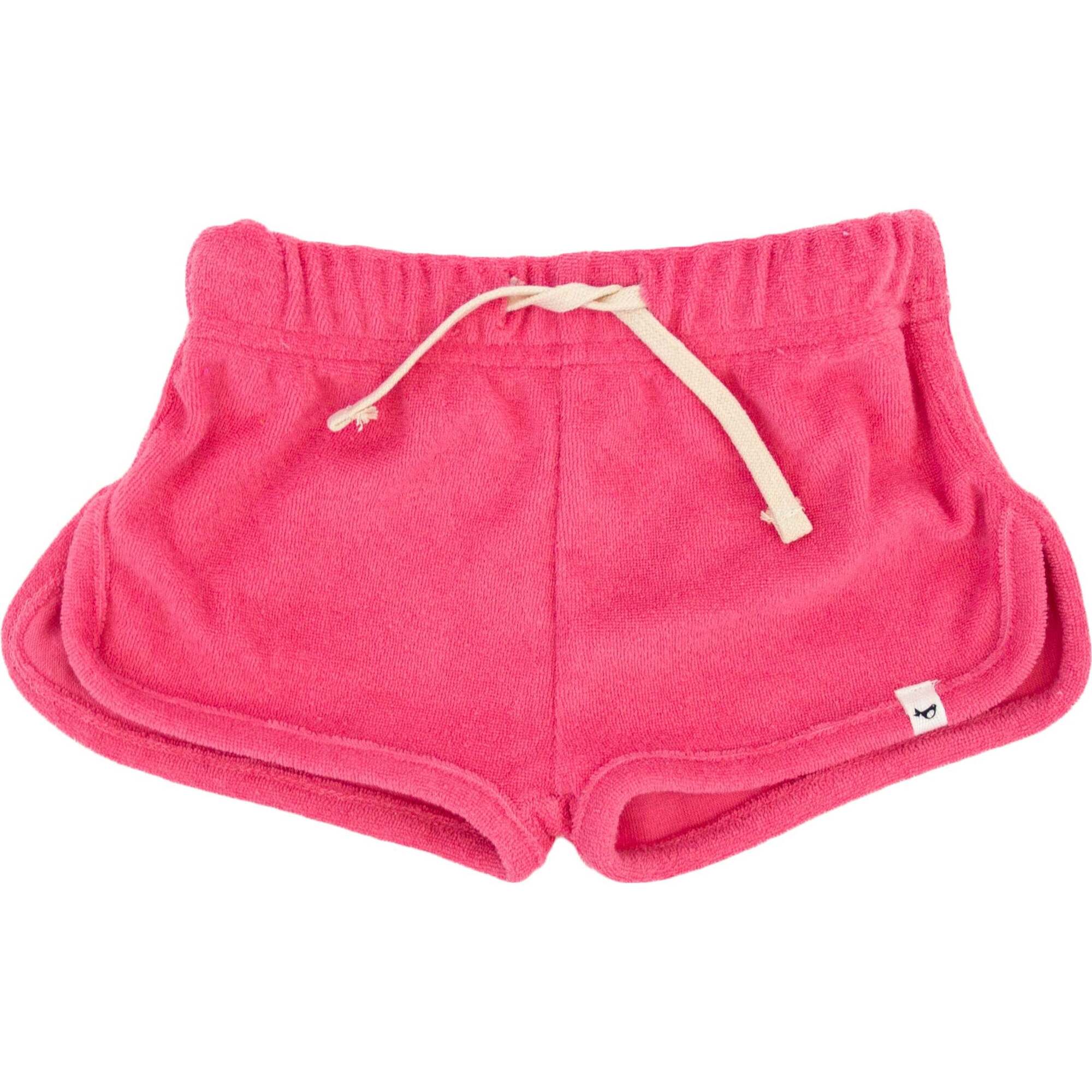Drawstring Shorter Terry Track Short, Watermelon - Shorts - 1