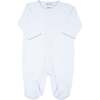 Sage Polka Dot Pima Footie, White - Footie Pajamas - 1 - thumbnail