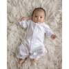 Sage Polka Dot Pima Convertible Gown, White - Nightgowns - 4