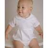 Cross Pima Bubble Romper, White - Rompers - 5