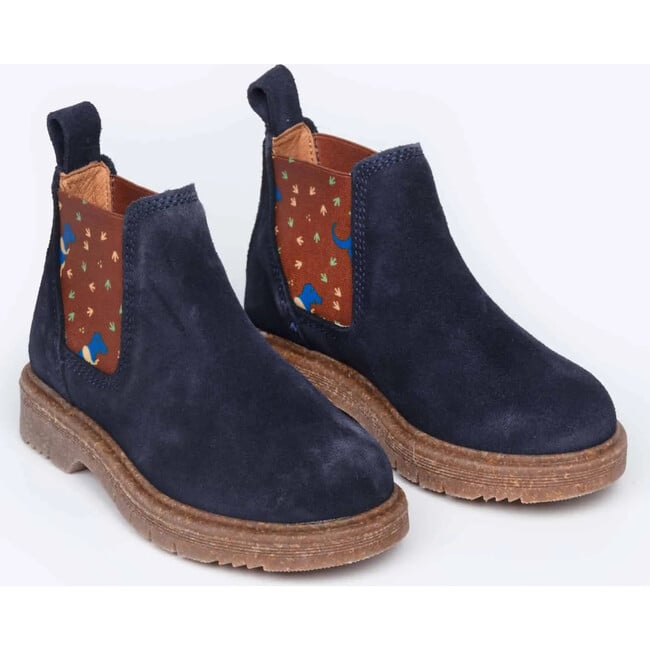 Dino-might Chelsea Boot, Blue & Rust - Boots - 2