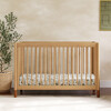 Gelato 4-in-1 Convertible Crib With Toddler Bed Conversion Kit, Honey & Vegan Tan Leather Feet - Cribs - 2