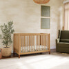 Gelato 4-in-1 Convertible Crib With Toddler Bed Conversion Kit, Honey & Vegan Tan Leather Feet - Cribs - 3