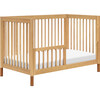 Gelato 4-in-1 Convertible Crib With Toddler Bed Conversion Kit, Honey & Vegan Tan Leather Feet - Cribs - 4