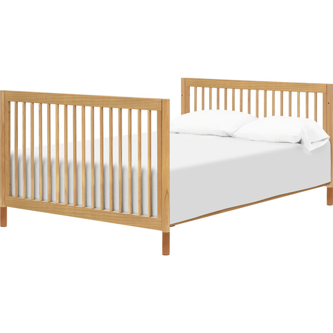 Gelato 4-in-1 Convertible Crib With Toddler Bed Conversion Kit, Honey & Vegan Tan Leather Feet - Cribs - 6