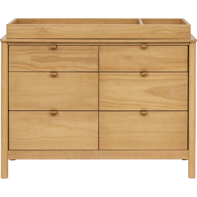 Bondi 6-Drawer Assembled Dresser in Honey - Dressers - 5