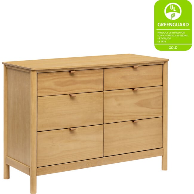 Bondi 6-Drawer Assembled Dresser in Honey - Dressers - 8