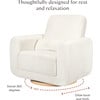 Tuba Extra Wide Swivel Glider, Ivory Corduroy & Light Wood Base - Nursery Chairs - 6