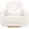 Tuba Extra Wide Swivel Glider, Ivory Corduroy & Light Wood Base - Nursery Chairs - 7