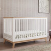 Scoot 3-in-1 Convertible Crib With Toddler Bed Conversion Kit, White/Washed Natural - Cribs - 2