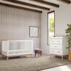 Scoot 3-in-1 Convertible Crib With Toddler Bed Conversion Kit, White/Washed Natural - Cribs - 3