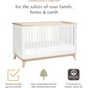 Scoot 3-in-1 Convertible Crib With Toddler Bed Conversion Kit, White/Washed Natural - Cribs - 6