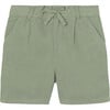 Linen Cotton Shorts, Green - Shorts - 1 - thumbnail