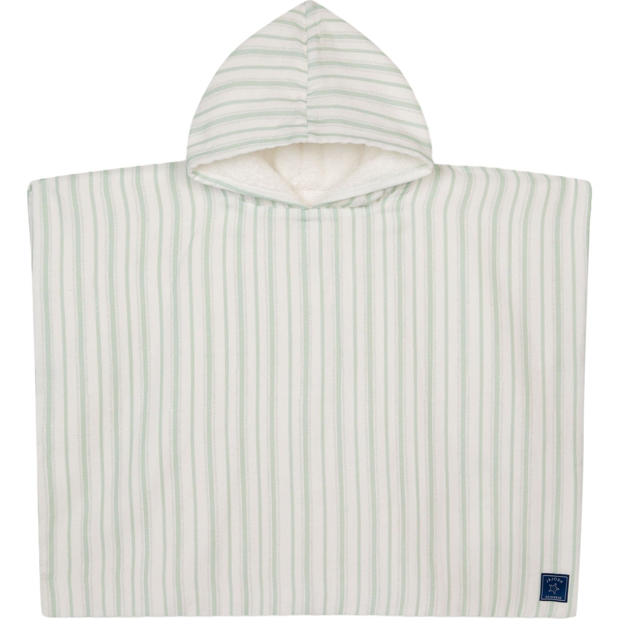 Beach Poncho, Green Stripes - Cover-Ups - 1
