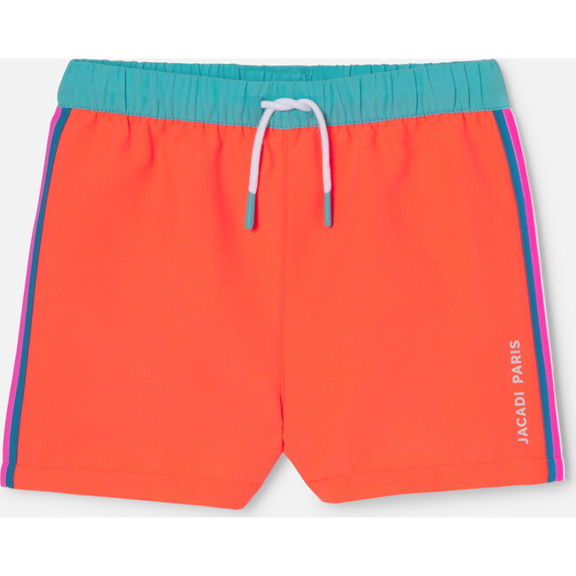 Boy Swim Shorts, Pink & Multicolours