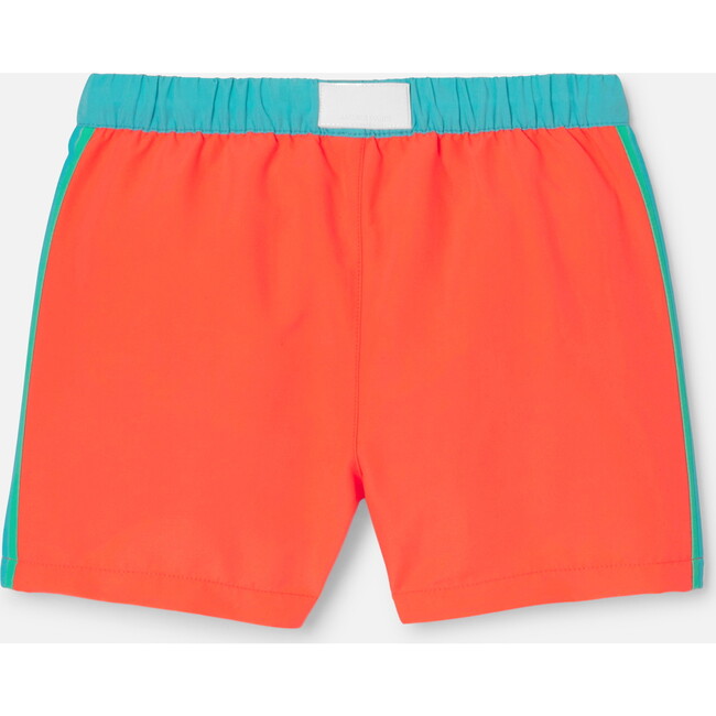 Boy Swim Shorts, Pink & Multicolours - Swim Trunks - 2