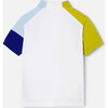 Boy Embroidered Cotton Pique Polo Shirt, White & Multicolours - Polo Shirts - 2