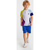 Boy Embroidered Cotton Pique Polo Shirt, White & Multicolours - Polo Shirts - 5