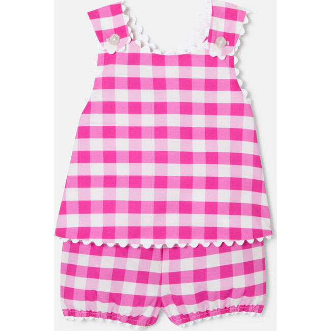 Baby Girl Shorts Set, Pink & White