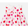 Baby Girl Poplin Dress, White & Multicolours - Dresses - 4