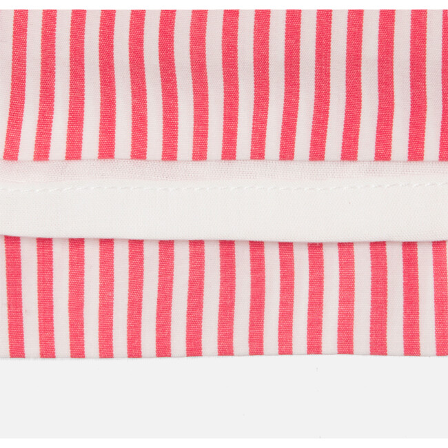 Baby Girl Poplin Dress, Red & White - Dresses - 5