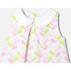 Baby Girl Pinafore Dress, White & Multicolours - Dresses - 3