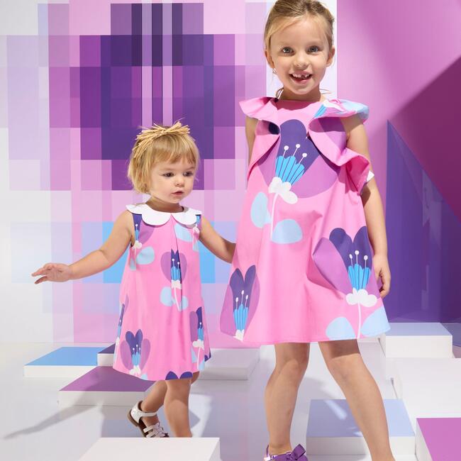 Poplin Dress, Pink & Multicolours - Dresses - 5