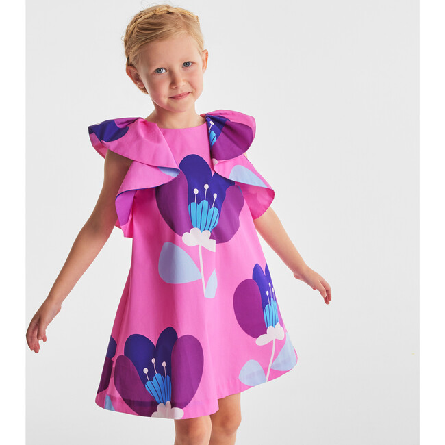 Poplin Dress, Pink & Multicolours - Dresses - 7