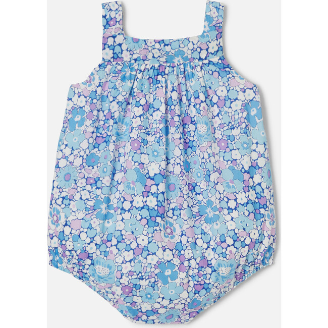 Baby Girl Liberty Fabric Rompers, Blue & Multicolours - Rompers - 2