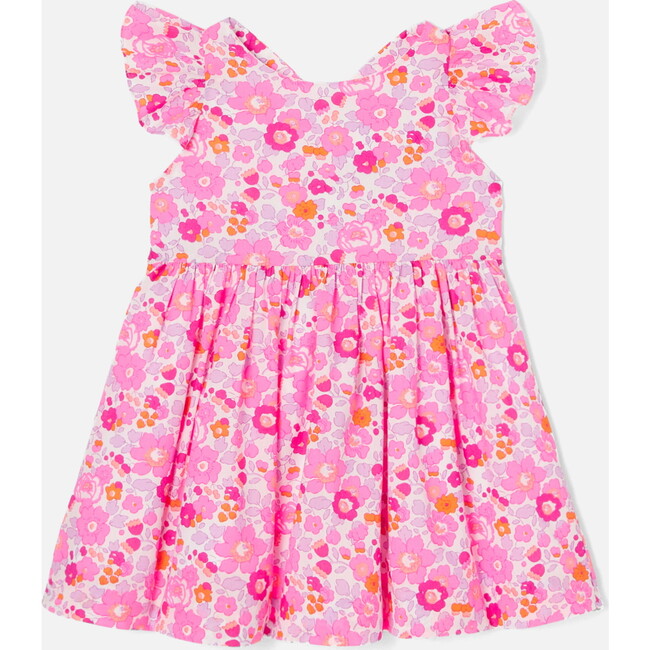 Baby Girl Liberty Fabric Dress, Pink & Multicolours